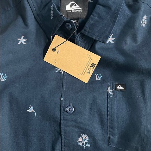 QUIKSILVER Woven Apero Button Down Classic Shirt Dark Navy Size 6T - Picture 4 of 4